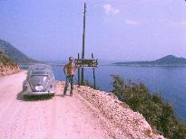 Me and my old VW, along the Mediterranean.