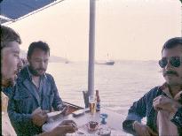 Tea on the Bosporus with Danny and Halil Incealemdaroğlu on the left, Phil Esposito on the right.